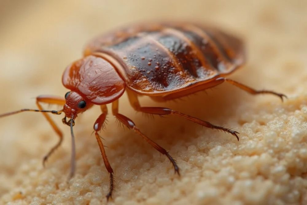 Image of bed bugs on bedding, illustrating a widespread problem in the U.S. and the pest control service in Aurora, CO.