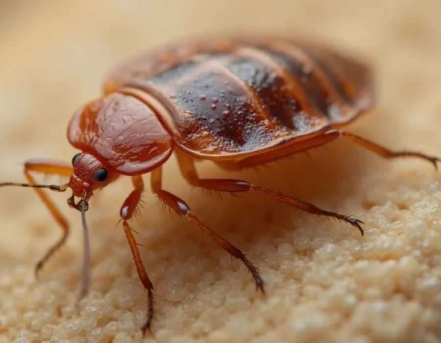 Image of bed bugs on bedding, illustrating a widespread problem in the U.S. and the pest control service in Aurora, CO.